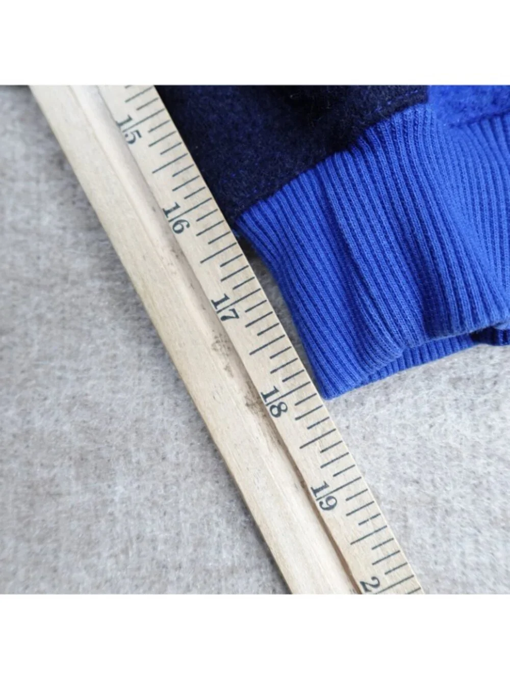 Topo Design Mens Sweater Medium Blue Global 1/4 Zip Wool Blend